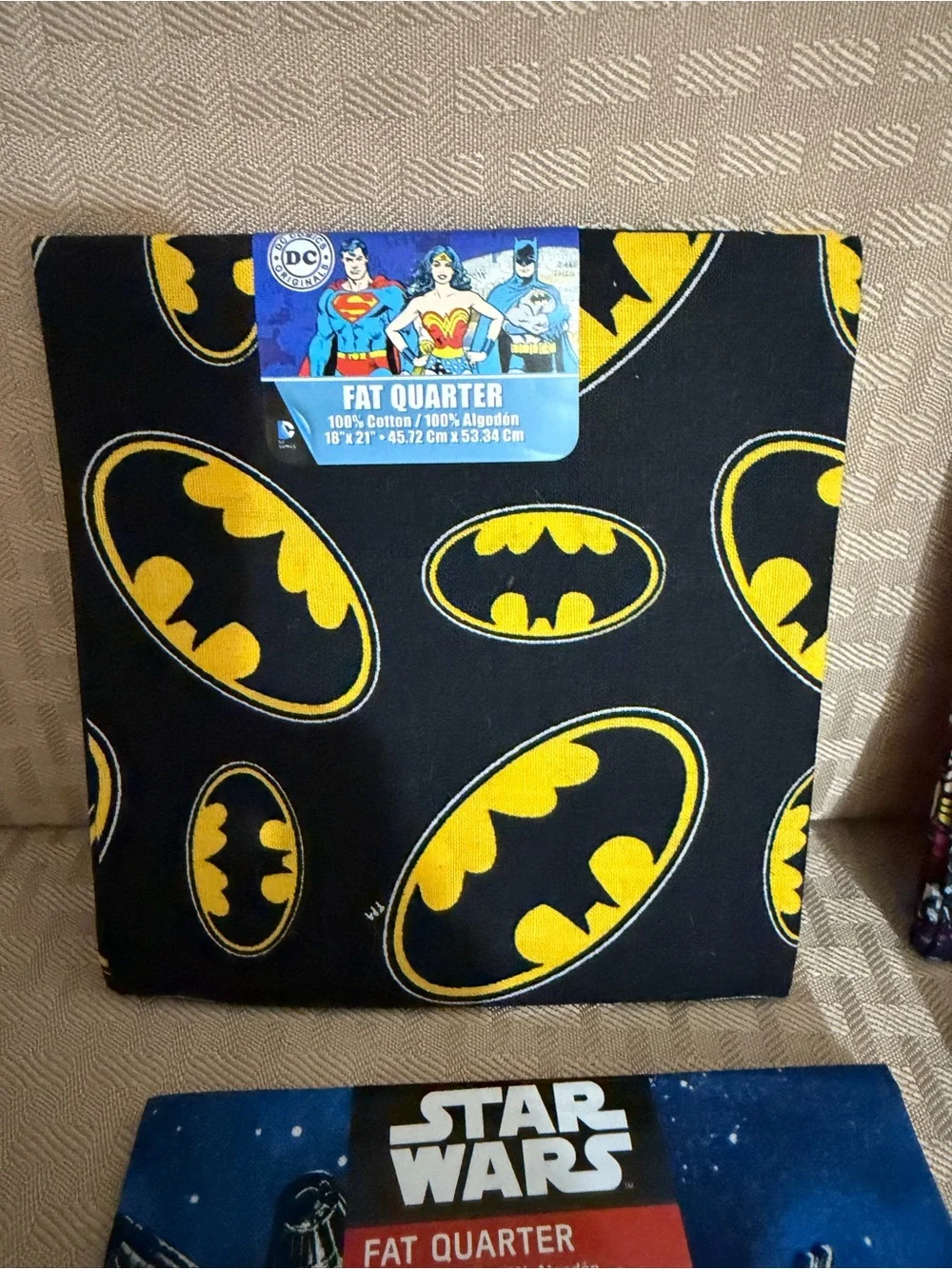 Superhero Cotton Fat Quarters - Batman, Wonder Woman & Star Wars Prints